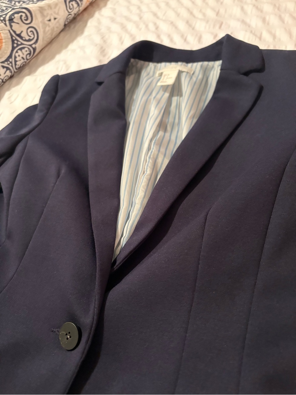 Women's Navy Tailored Blazer - H&M - Picture 3 of 5